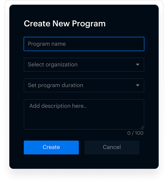 1. Create New Program
